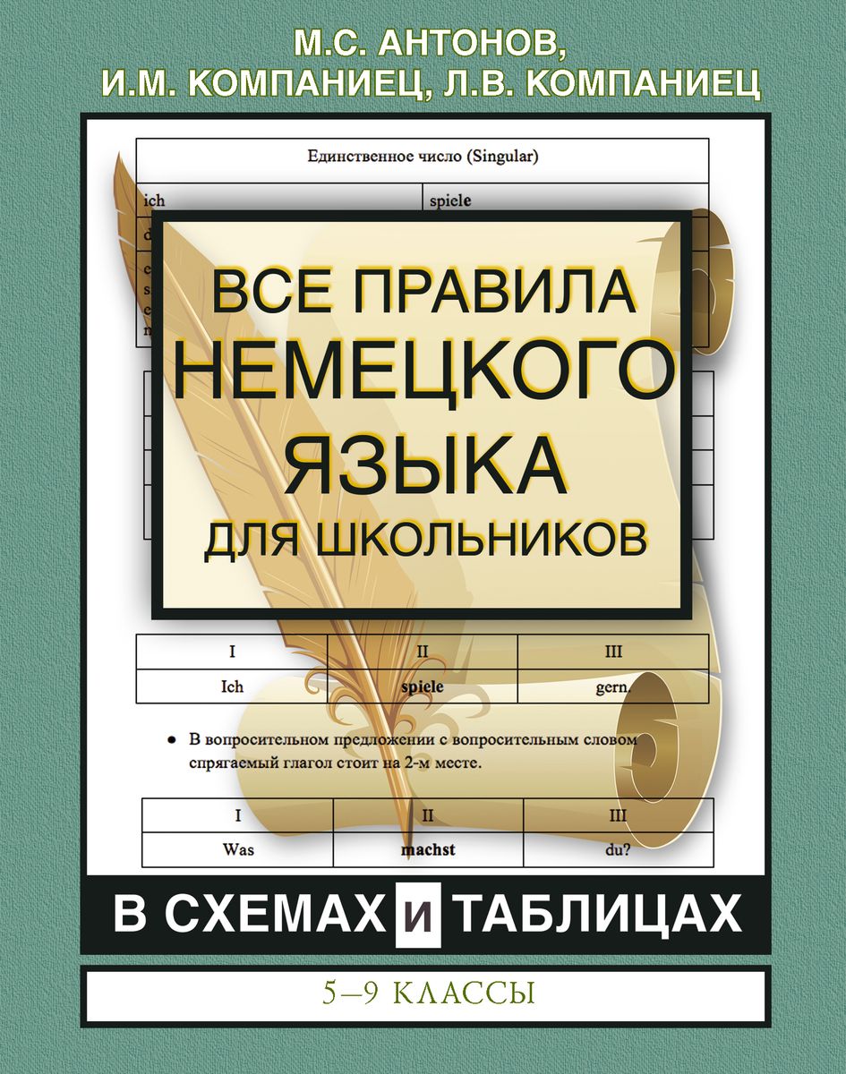 Обложка Все правила немецкого языка для школьников в схемах и таблицах. 5-9 классы, издательство АСТ | купить в книжном магазине Рослит