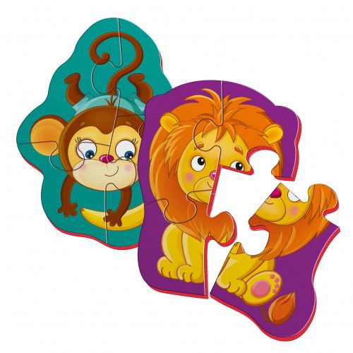 Обложка Мягкие магнитные Baby puzzle "Львенок и обезьянка" (Я РАСТУ ТОЙЗ), издательство Я РАСТУ ТОЙЗ | купить в книжном магазине Рослит