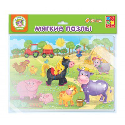 Обложка Мягкие пазлы  Ферма А4 24 элемента  (Я РАСТУ ТОЙЗ), издательство Я РАСТУ ТОЙЗ | купить в книжном магазине Рослит