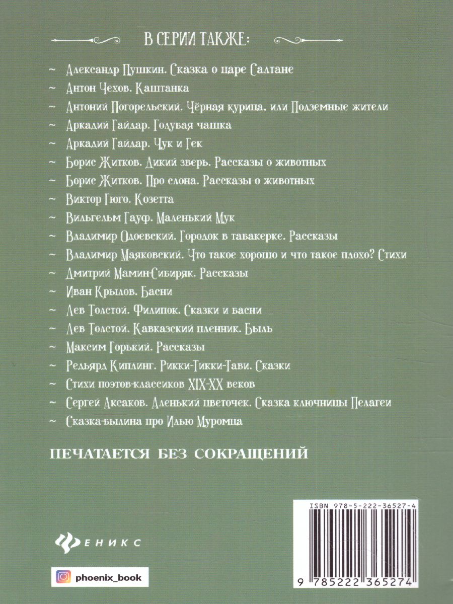 Обложка книги Рассказы, Автор Чехов А.П., издательство Феникс ТД                                          | купить в книжном магазине Рослит
