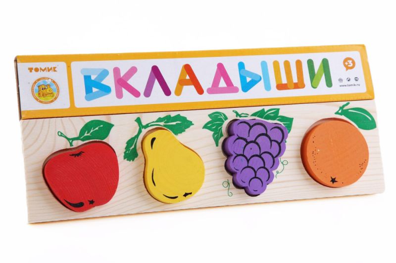 Обложка Доска-Вкладыш "Фрукты-ягоды", издательство Томик | купить в книжном магазине Рослит