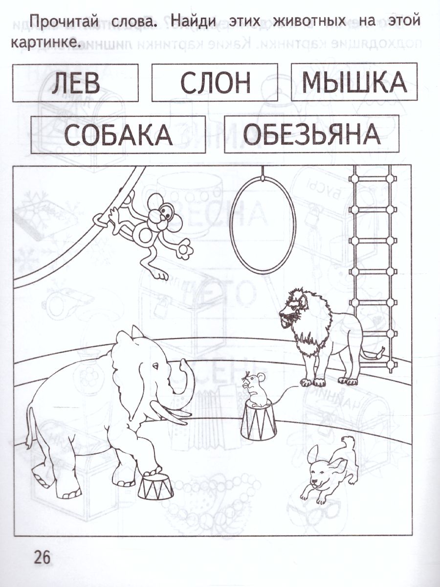 Обложка книги Читаем слова. Рабочая тетрадь, Автор , издательство Весна-Дизайн | купить в книжном магазине Рослит