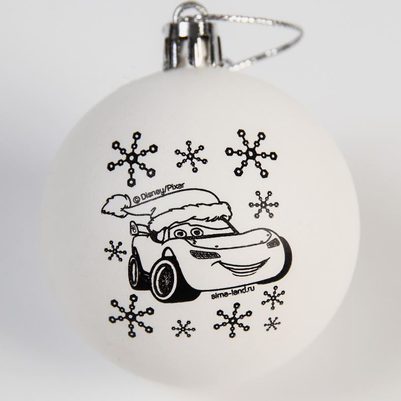 Обложка Набор для творчества Новогодний шар Тачки, размер шара 5,5 см   7024625, издательство Буква-Ленд                                         | купить в книжном магазине Рослит