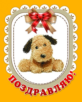 Обложка книги Поздравительная карточка Поздравляю! (собака), Автор 8222, издательство Сфера | купить в книжном магазине Рослит