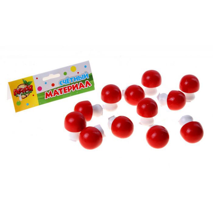 Обложка Счетный материал Грибы (набор 12 штук), издательство Буква-Ленд                                         | купить в книжном магазине Рослит