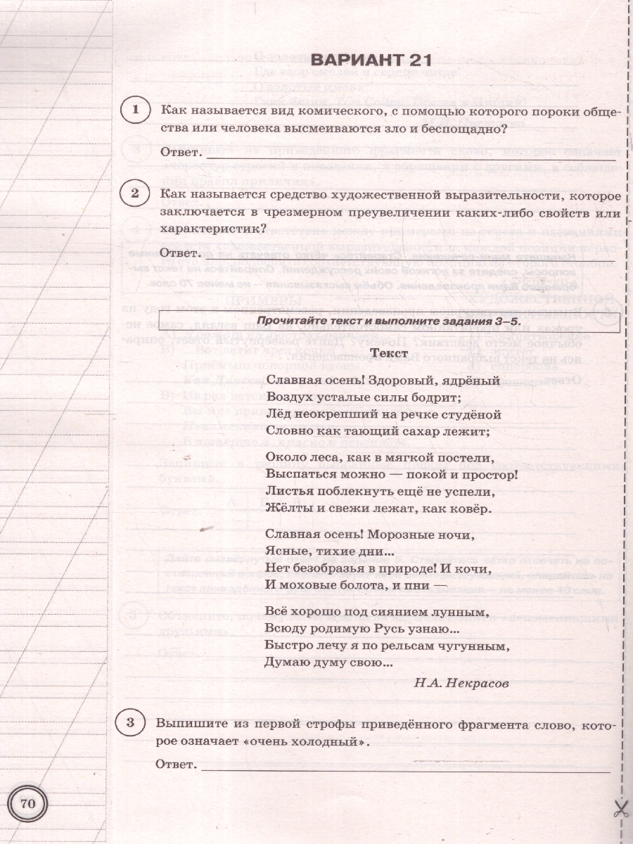 картинка ВПР Литература 7 класс 25 вариантов. ФИОКО СТАТГРАД Типовые задания. ФГОС от магазина Рослит