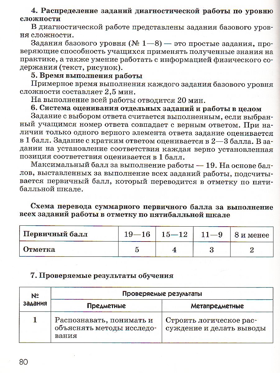 картинка Физика 7 класс. Диагностические работы. ВЕРТИКАЛЬ. ФГОС от магазина Рослит