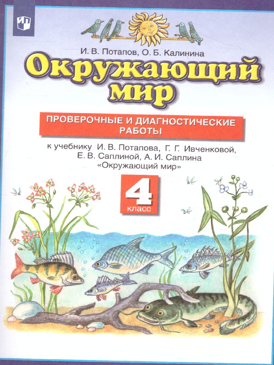 Обложка книги Окружающий мир 4 класс. Проверочные и диагностические работы, Автор Потапов И.В. Калинина О.Б., издательство Просвещение/Союз                                   | купить в книжном магазине Рослит