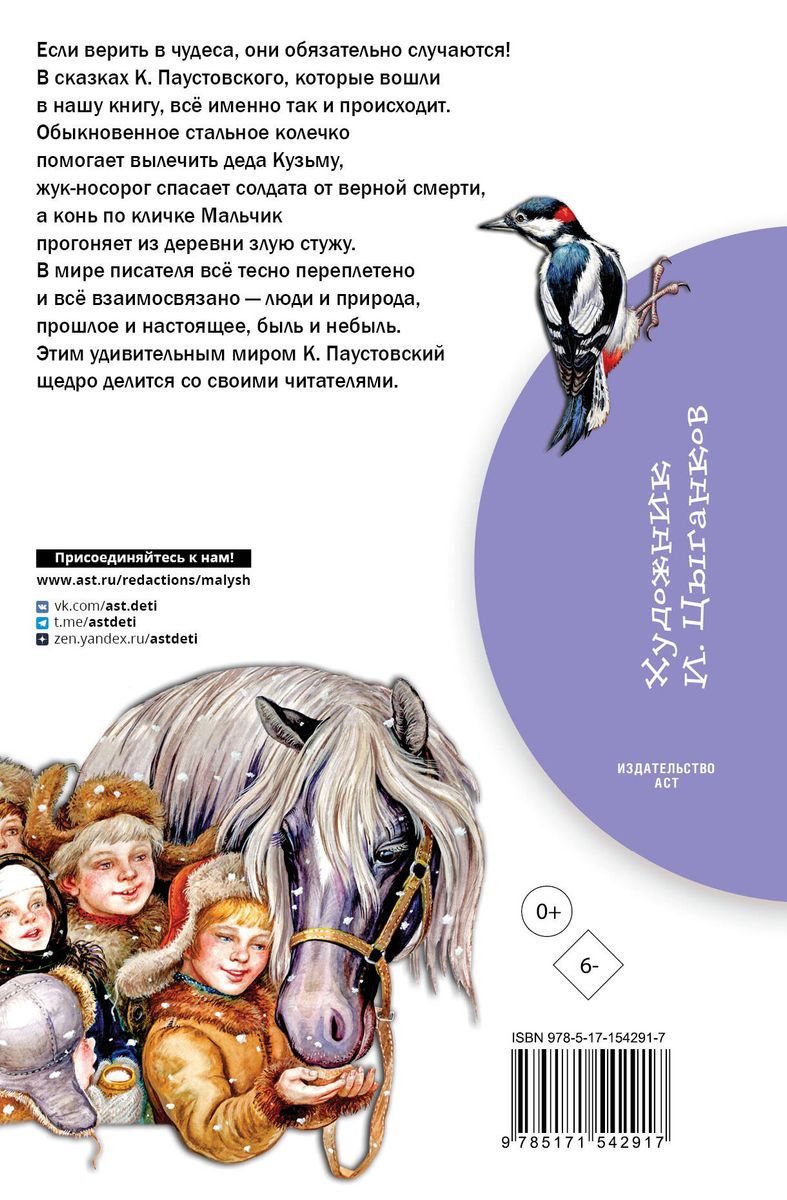 Обложка книги Стальное колечко. Сказки. Библиотека начальной школы, Автор Паустовский К.Г., издательство АСТ | купить в книжном магазине Рослит