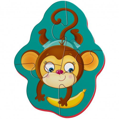 Обложка Мягкие магнитные Baby puzzle "Львенок и обезьянка" (Я РАСТУ ТОЙЗ), издательство Я РАСТУ ТОЙЗ | купить в книжном магазине Рослит