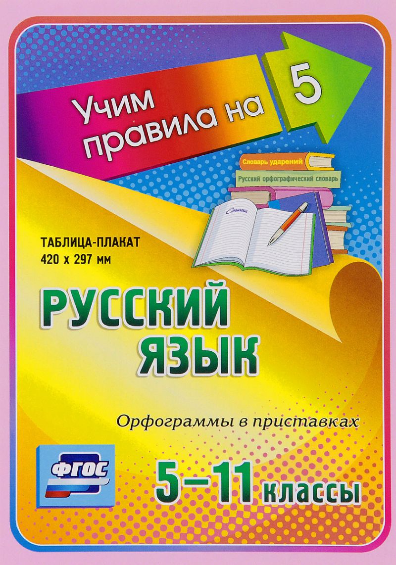 Обложка книги Русский язык 5-11 класс. Орфограммы в приставках. Таблица-плакат, Автор НП-103, издательство Учитель | купить в книжном магазине Рослит