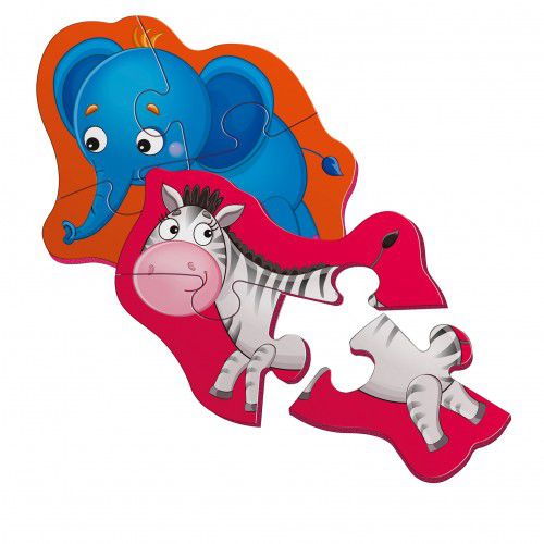 Обложка Мягкие магнитные Baby puzzle "Слоник и зебрик" (Я РАСТУ ТОЙЗ), издательство Я РАСТУ ТОЙЗ | купить в книжном магазине Рослит