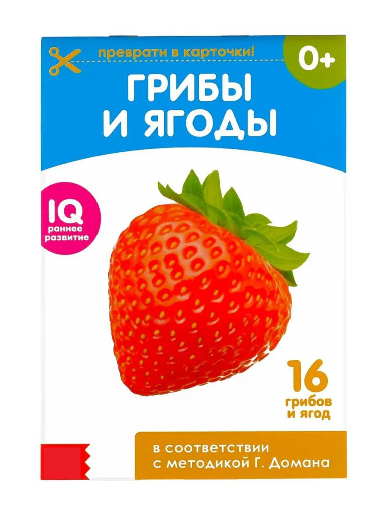 Обложка Обучающая книжка по методике Г. Домана "Грибы и ягоды", издательство Буква-Ленд                                         | купить в книжном магазине Рослит