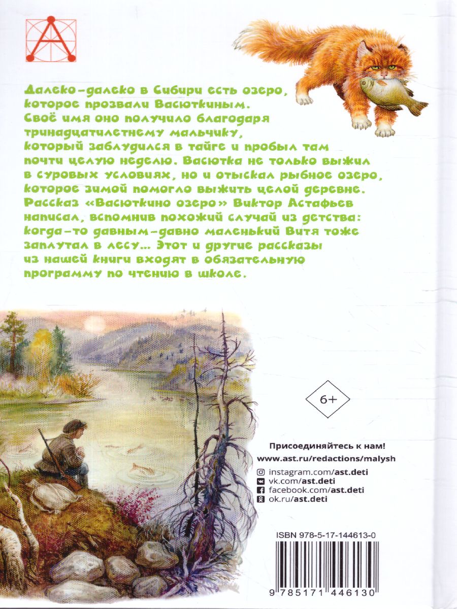 Обложка книги Васюткино озеро / Детское чтение, Автор Астафьев В.П., издательство АСТ | купить в книжном магазине Рослит