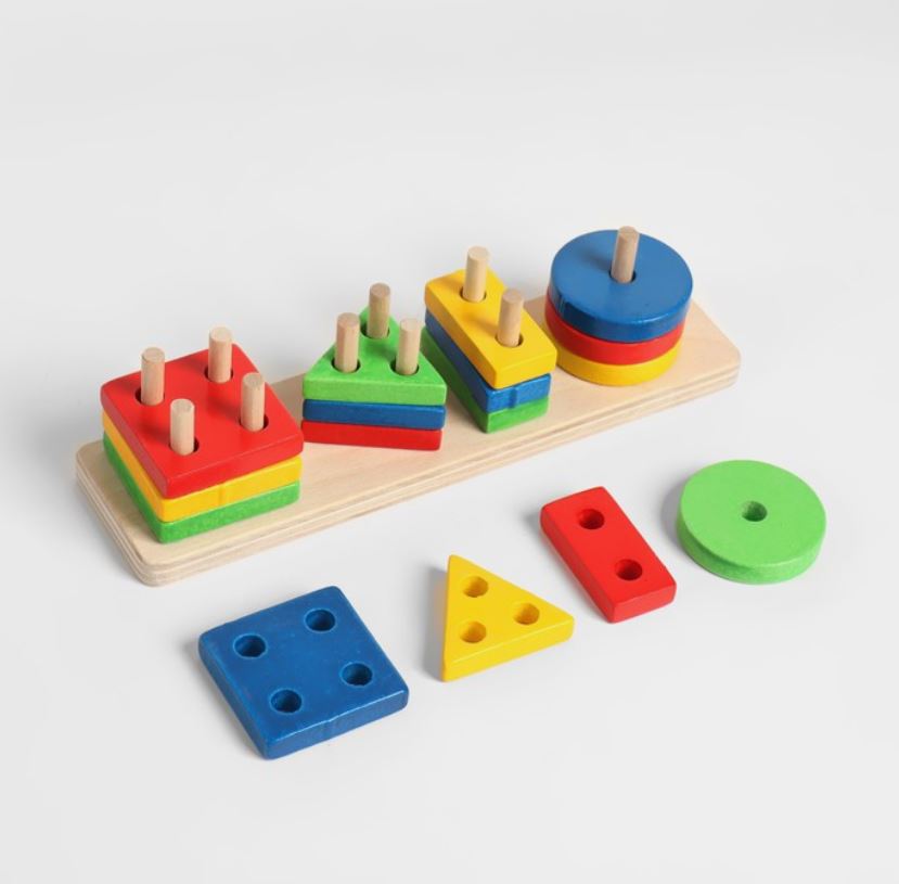 Обложка Развивающая игра из дерева "Геометрическая пирамидка" (Буква-Ленд), издательство Буква-Ленд                                         | купить в книжном магазине Рослит