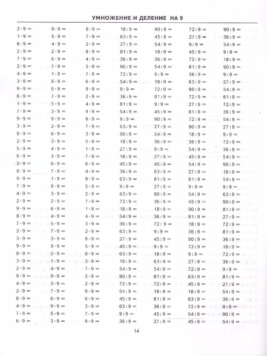 Обложка книги Тренировочные примеры по математике 2-3 классы. Умножение, Автор Кузнецова М.И., издательство Экзамен | купить в книжном магазине Рослит