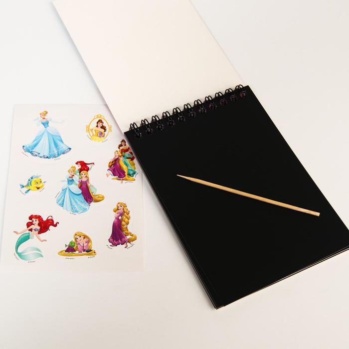 Обложка Блокнот-гравюра Принцессы 10 листов, лист наклеек, штихель, издательство Буква-Ленд                                         | купить в книжном магазине Рослит