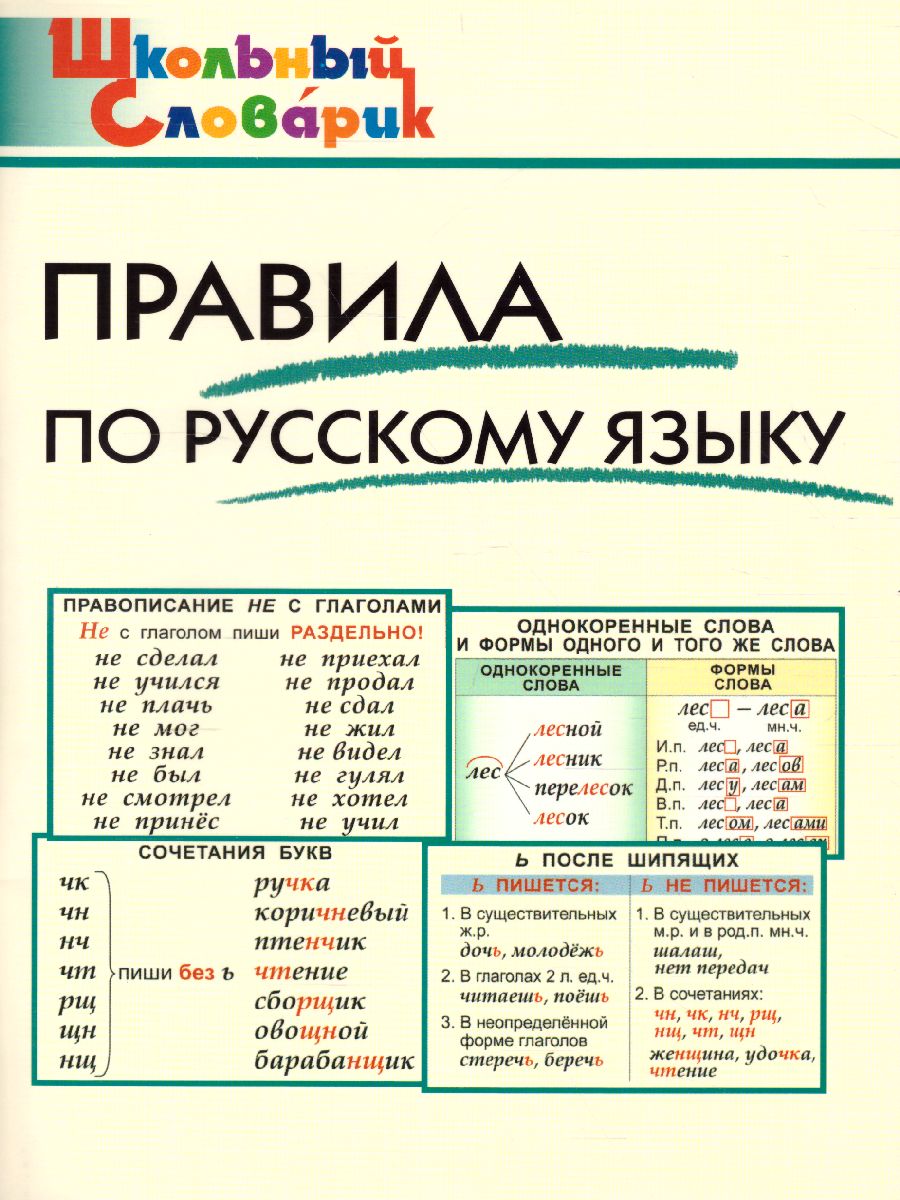 Обложка книги Правила по Русскому языку, Автор Клюхина И.В., издательство Вако | купить в книжном магазине Рослит