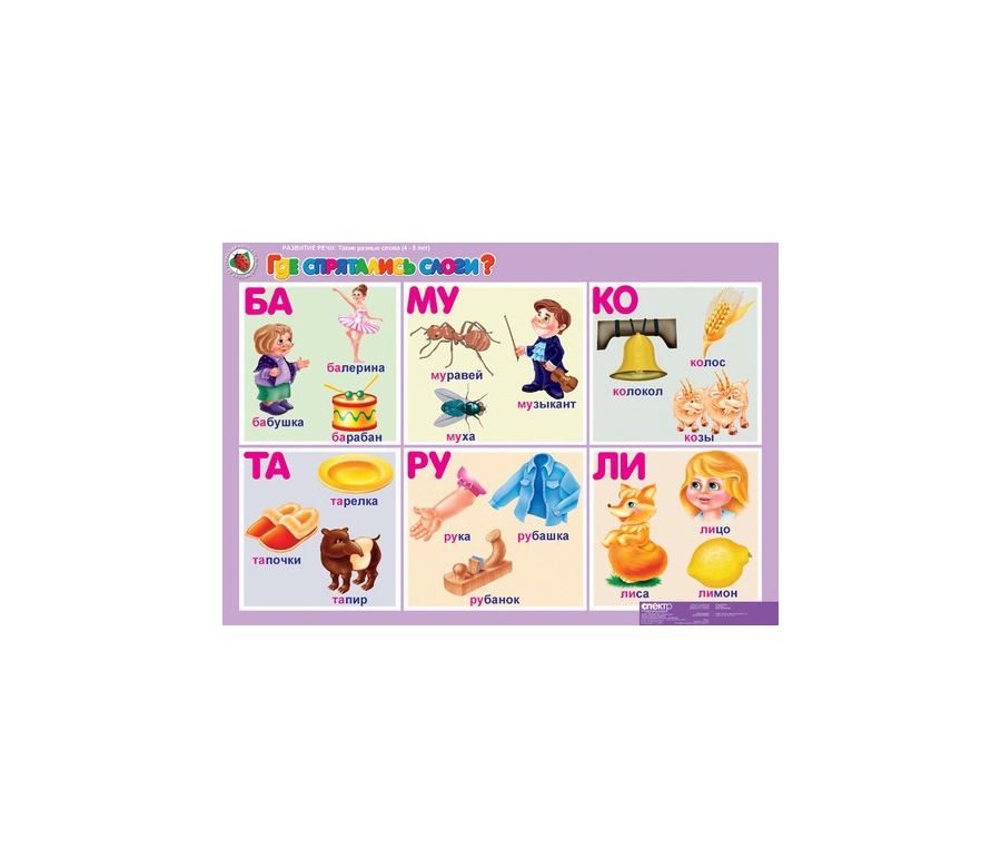 Обложка книги Таблицы. Развитие речи 4-5 лет. "Такие разные слова", Автор , издательство Спектр-М | купить в книжном магазине Рослит