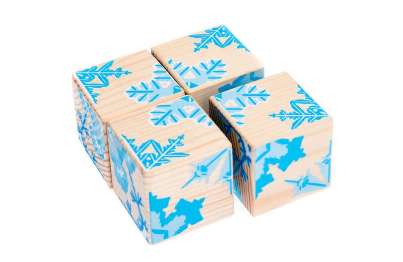 Обложка Кубики Снежинки 4шт (Томик), издательство Томик | купить в книжном магазине Рослит