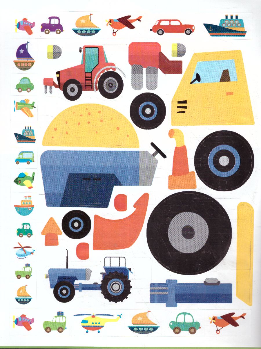 Обложка Транспорт. Сто картинок собери. Многоразовые наклейки, издательство АСТ | купить в книжном магазине Рослит