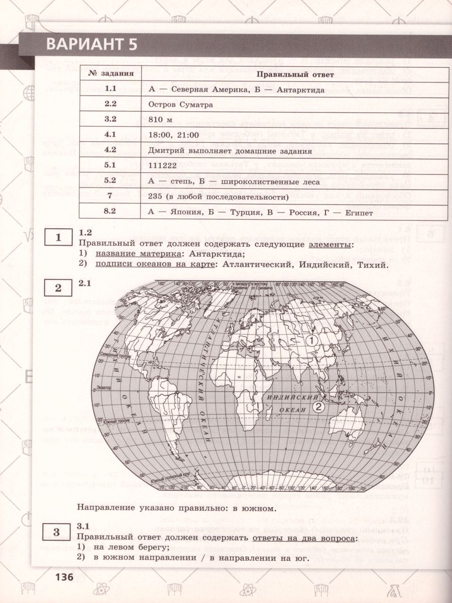 картинка ВПР География 6 класс 15 вариантов от магазина Рослит
