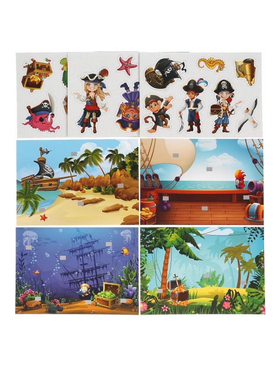 Обложка Игра с липучками развивающая. Пираты., издательство Умные игры                                         | купить в книжном магазине Рослит