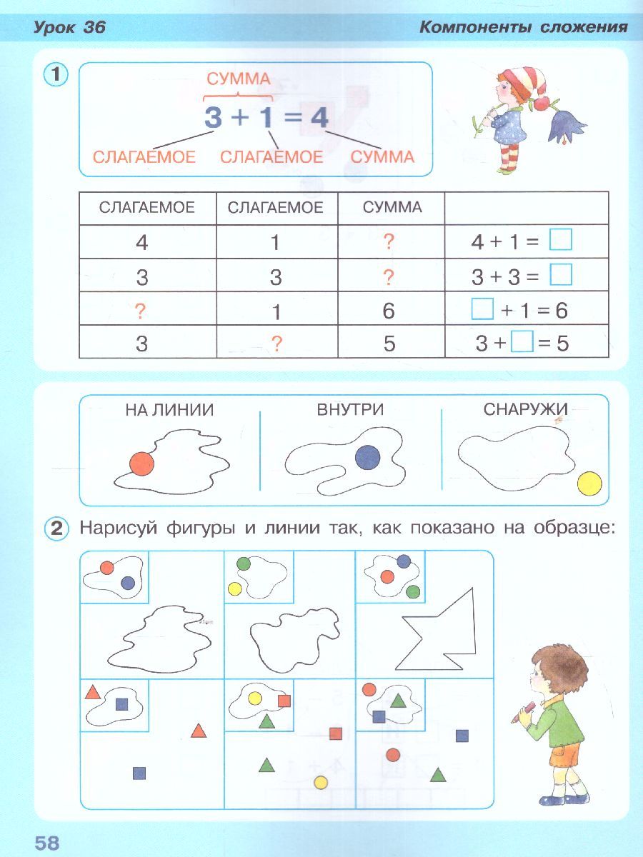картинка Математика 1 класс. Учебник-тетрадь в 3-х частях. Часть 1. ФГОС от магазина Рослит