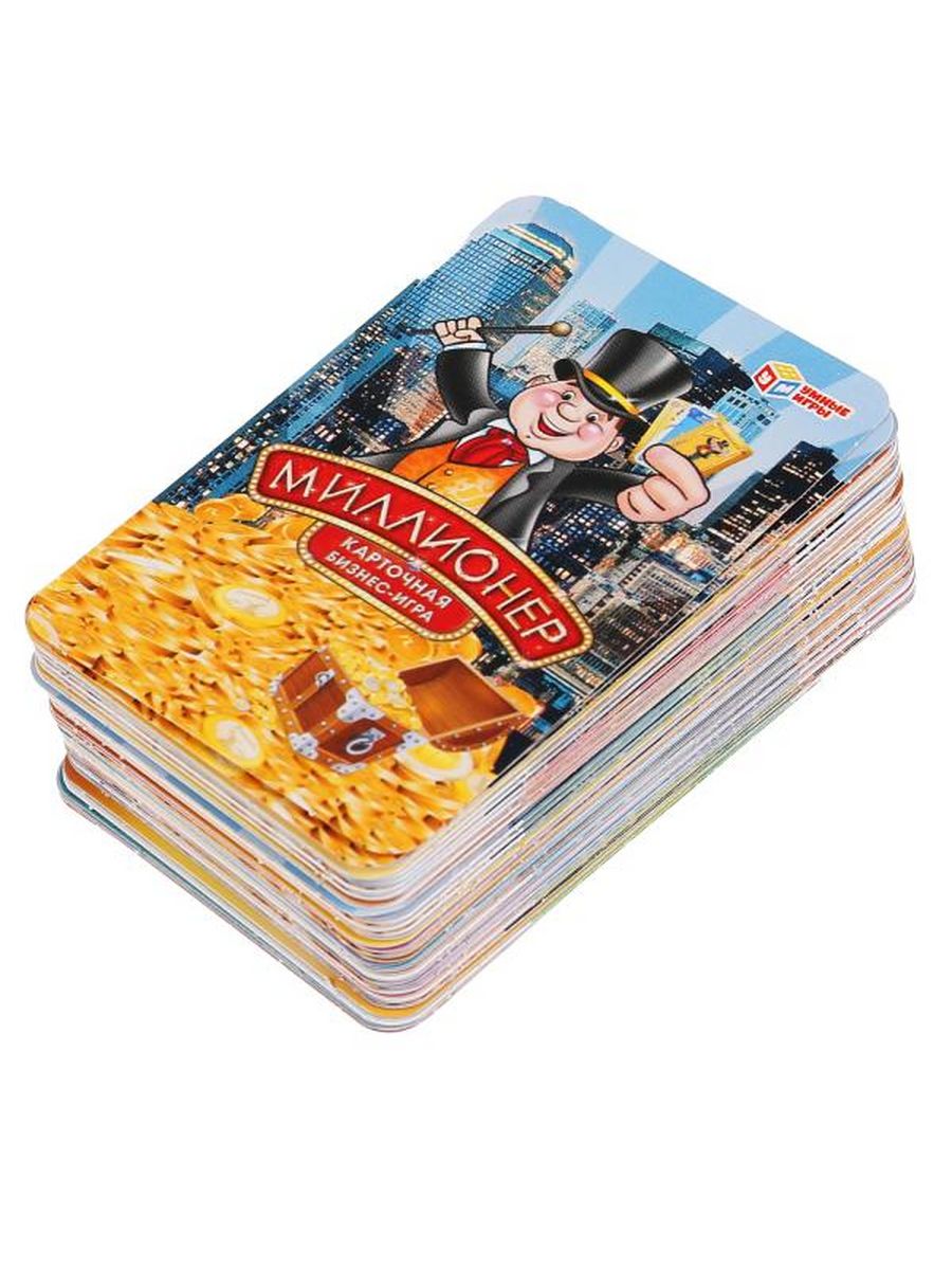 Обложка Карточная бизнес-игра. Миллионер. 80 карточек., издательство Умные игры                                         | купить в книжном магазине Рослит