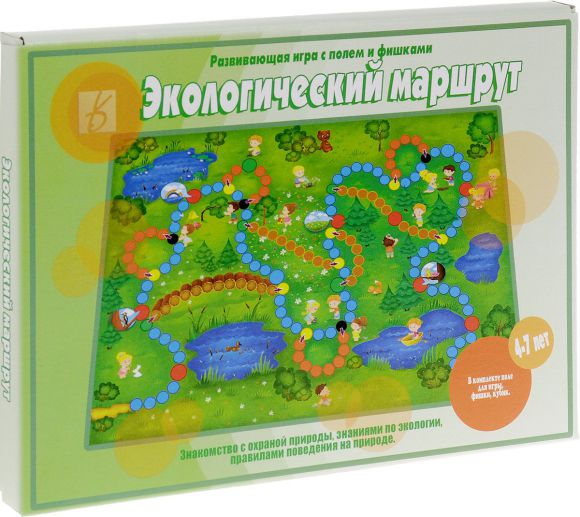 Обложка книги Экологический маршрут. Настольно-печатная дидактическая игра с игровым полем и фишками, Автор , издательство Весна-Дизайн | купить в книжном магазине Рослит