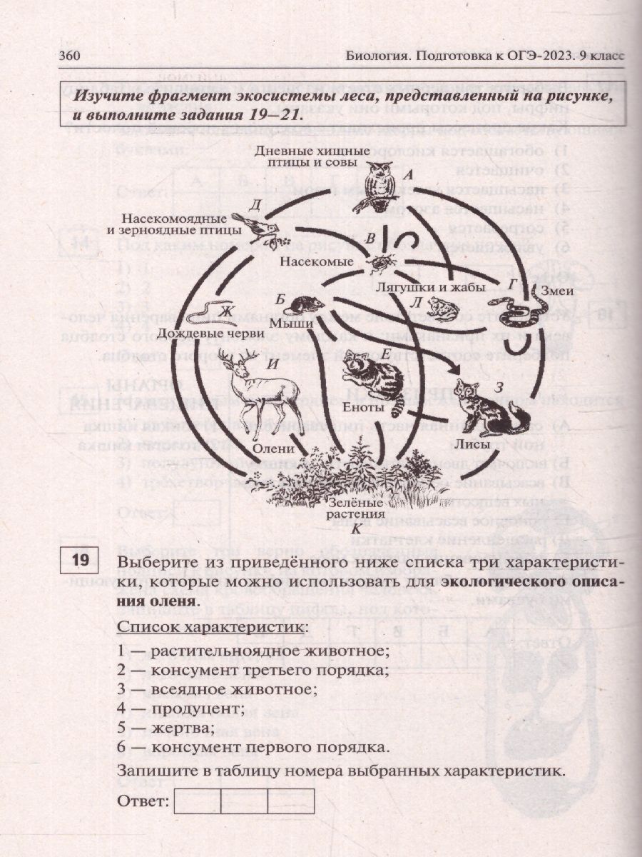 картинка Биология. Подготовка к ОГЭ-2023. 9-й класс. 20 тренировочных вариантов по демоверсии 2023 года. от магазина Рослит