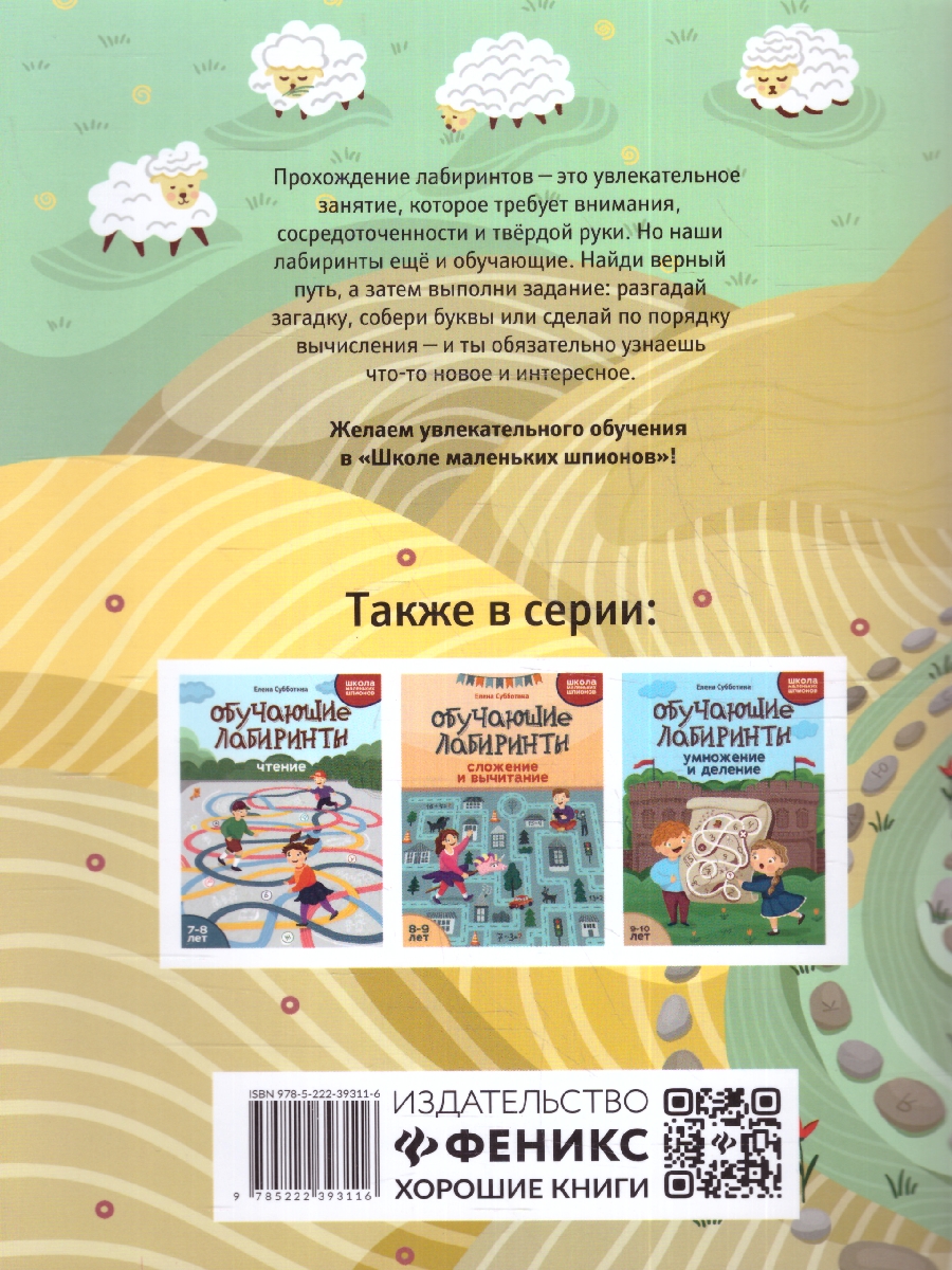Обложка книги Обучающие лабиринты: загадки: 6-7 лет, Автор Субботина Е. А., издательство Феникс ТД                                          | купить в книжном магазине Рослит