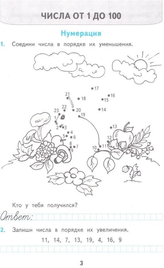 картинка Математика 2 класс Рабочая тетрадь. Часть 1. ФГОС от магазина Рослит