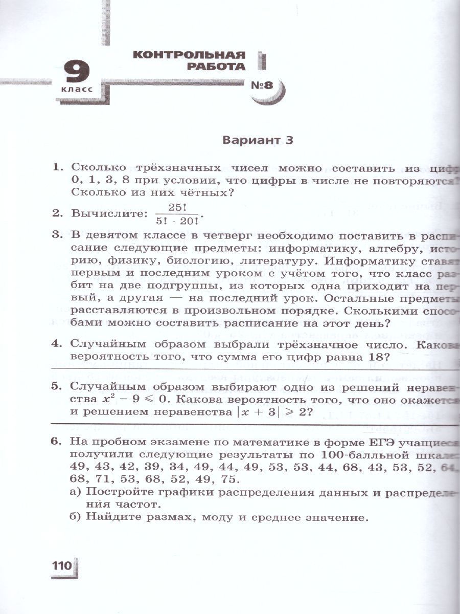 Обложка книги Алгебра 7-9 класс Контрольные работы к учебнику Мордковича, Николаева (углубленный уровень). ФГОС, Автор Мордкович А.Г., издательство Мнемозина | купить в книжном магазине Рослит