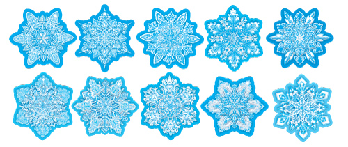 Обложка книги Комплект украшений на скотче. Новогодние снежинки, Автор КМ-16122, издательство Сфера | купить в книжном магазине Рослит