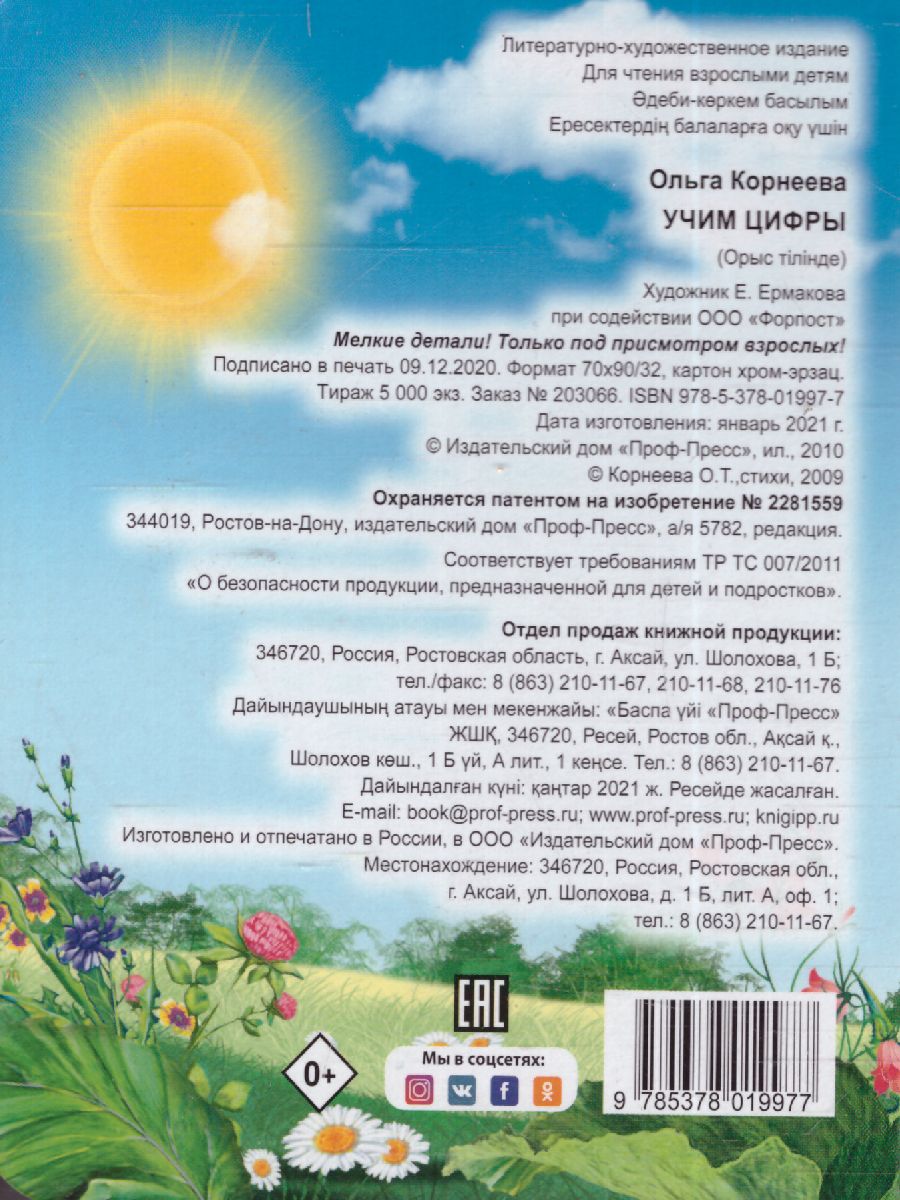 Обложка Учим цифры, издательство Проф-пресс | купить в книжном магазине Рослит