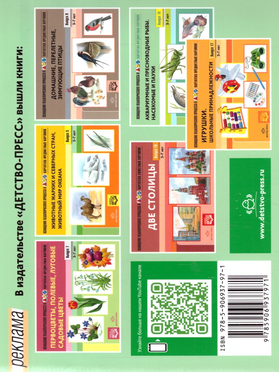 Обложка книги Картотека предметных картинок. Выпуск 2. Деревья, кустарники, грибы, Автор Нищева Н.В., издательство ДЕТСТВО-ПРЕСС | купить в книжном магазине Рослит