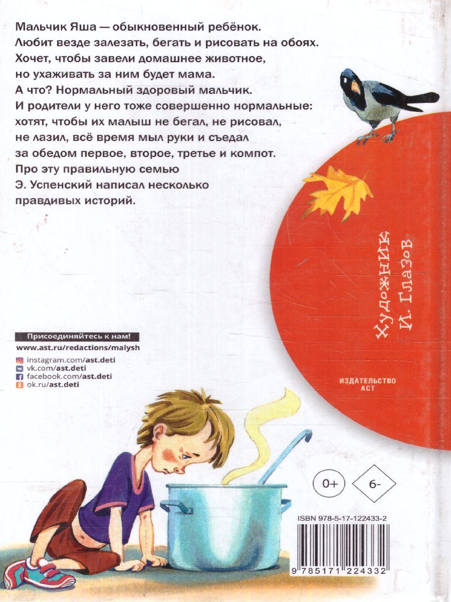 Обложка книги Про мальчика Яшу. Веселые рассказы, Автор Успенский Э.Н., издательство АСТ | купить в книжном магазине Рослит