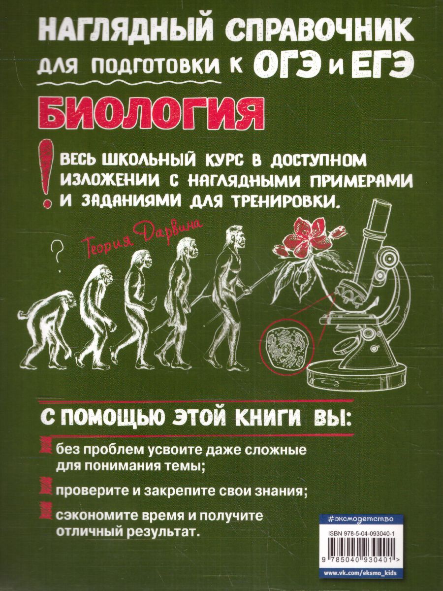 Обложка книги Биология. Наглядный справочник для подготовки к ОГЭ и ЕГЭ, Автор Никитинская Т.В., издательство ЭКСМО | купить в книжном магазине Рослит