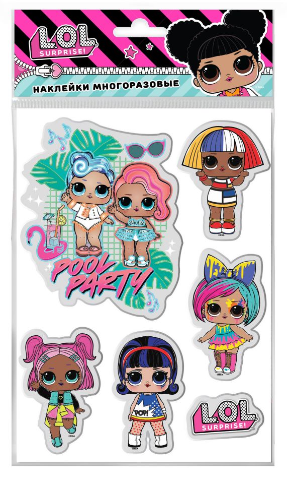 Обложка Наклейки гелевые «L.O.L. Surprise!», диз. 3, издательство НД Плэй                                            | купить в книжном магазине Рослит
