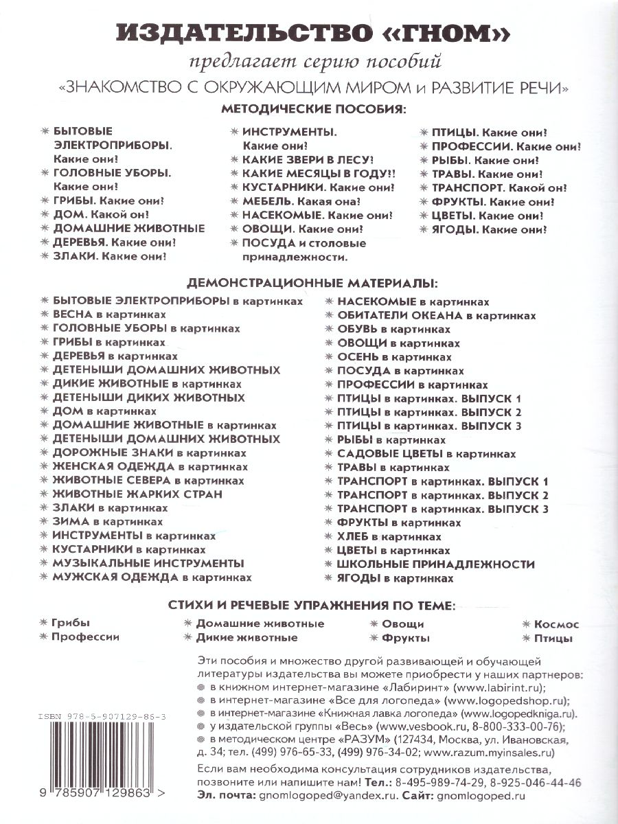 Обложка книги Транспорт. Какой он? Знакомство с окружающим миром. Развитие речи, Автор Нефедова К.П., издательство ГНОМ | купить в книжном магазине Рослит