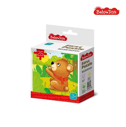 Обложка Пазл First Puzzle "Медвежонок" (25 элементов) Baby Toys, издательство Десятое королевство | купить в книжном магазине Рослит