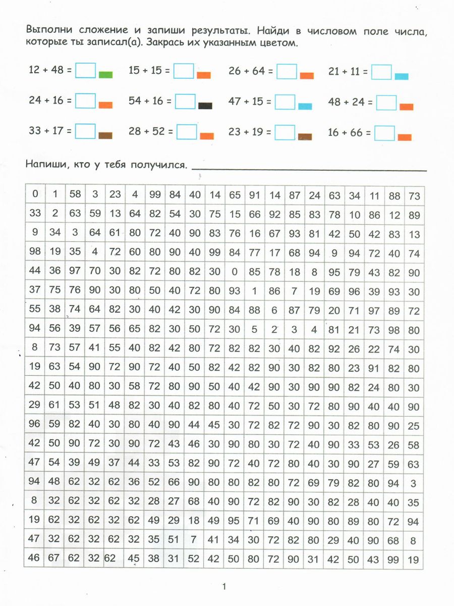 Обложка книги Математические раскраски. Сложение в пределах 100, Автор Автор не указан, издательство Планета | купить в книжном магазине Рослит