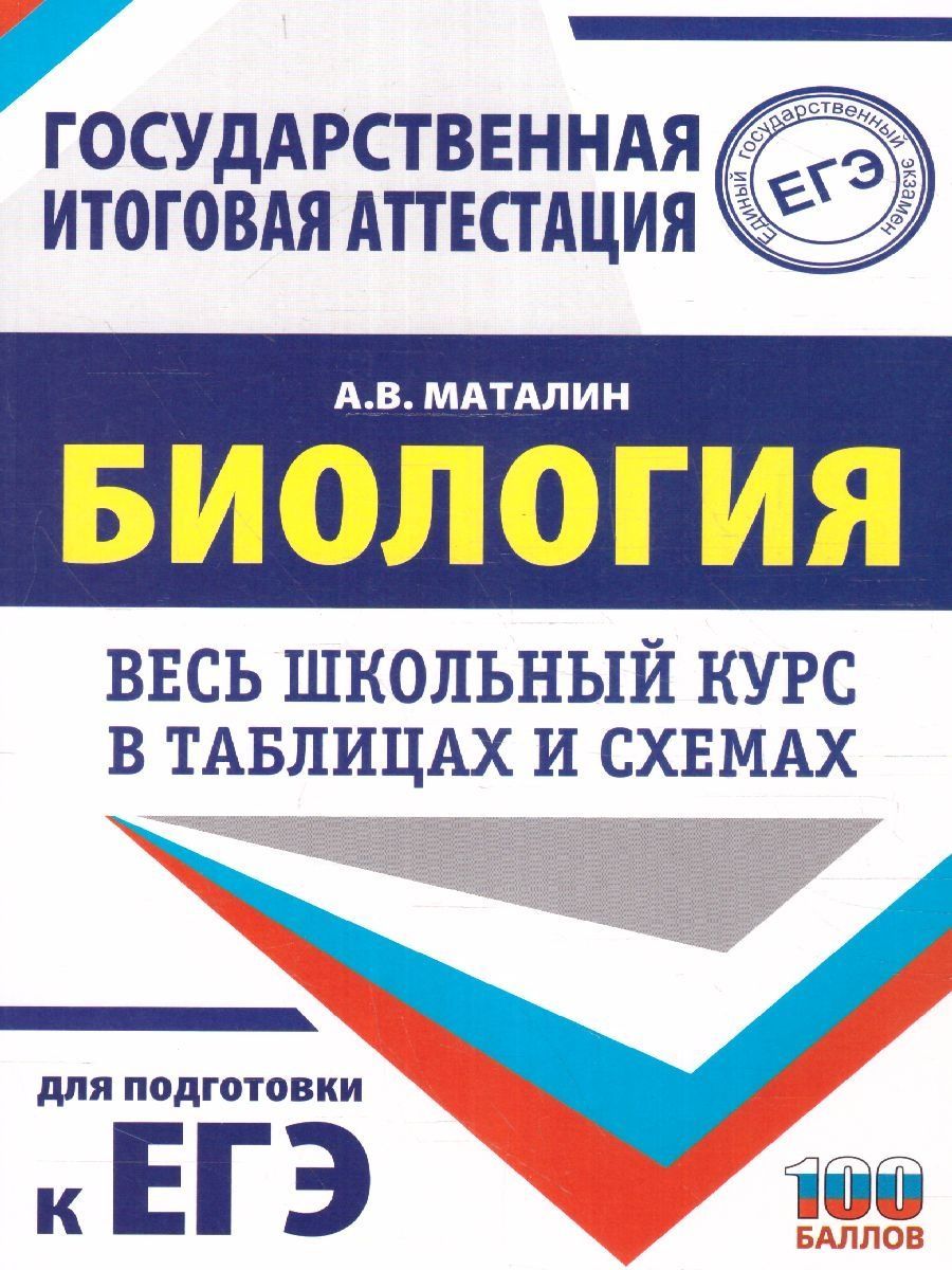Обложка книги ЕГЭ. Биология. Весь школьный курс в таблицах и схемах для подготовки к ЕГЭ , Автор Маталин А.В., издательство АСТ | купить в книжном магазине Рослит