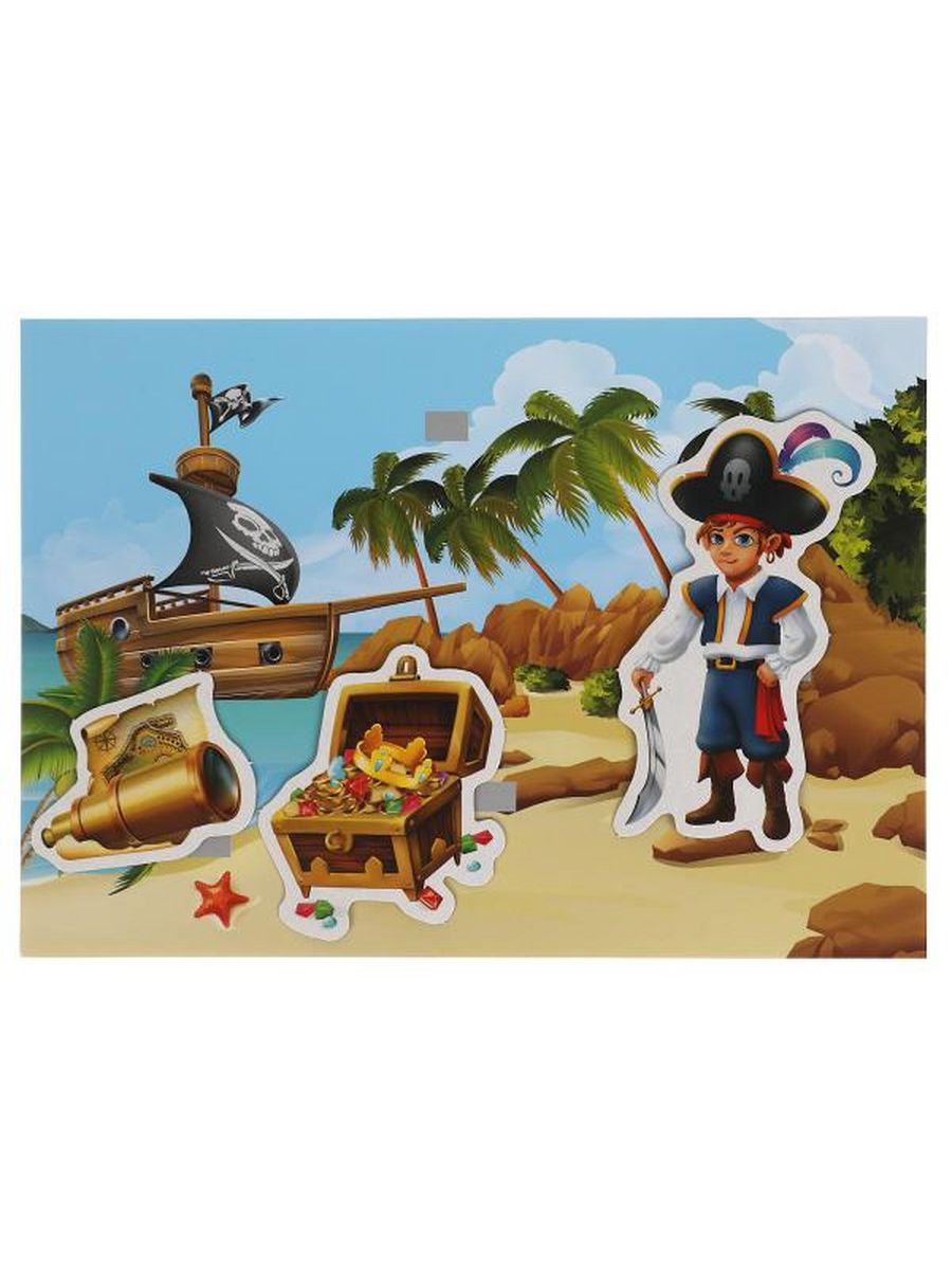 Обложка Игра с липучками развивающая. Пираты., издательство Умные игры                                         | купить в книжном магазине Рослит