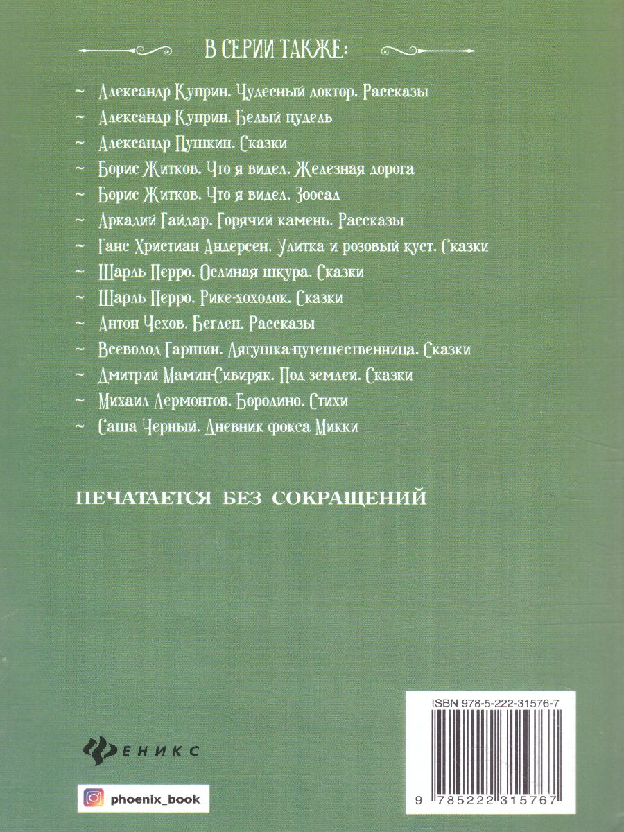 Обложка книги Дым в лесу Рассказы, Автор Гайдар А.П., издательство Феникс ТД                                          | купить в книжном магазине Рослит