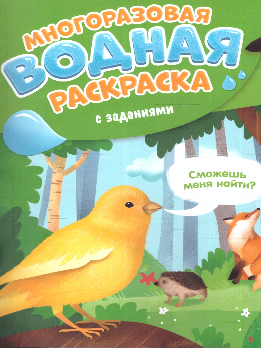 Обложка Многоразовая водная раскраска с заданиями. Животные. Серия: Раскрась и узнай , издательство ГЕОДОМ | купить в книжном магазине Рослит