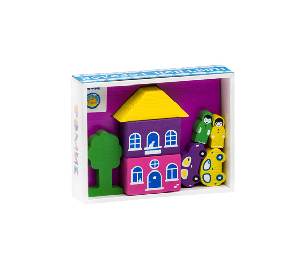 Обложка "Цветной городок" фиолетовый 8 деталей, издательство Томик | купить в книжном магазине Рослит