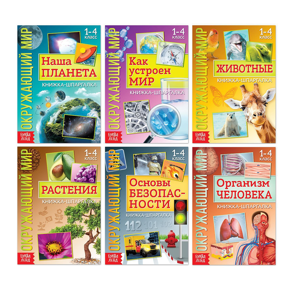 Обложка Набор Книги-шпаргалки Мир природы и человека, издательство Буква-Ленд                                         | купить в книжном магазине Рослит