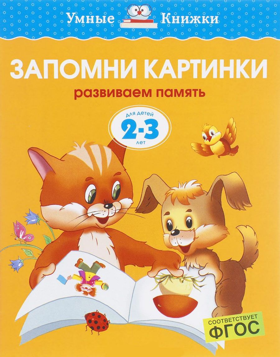 Обложка Запомни картинки 2-3 года, издательство Махаон | купить в книжном магазине Рослит